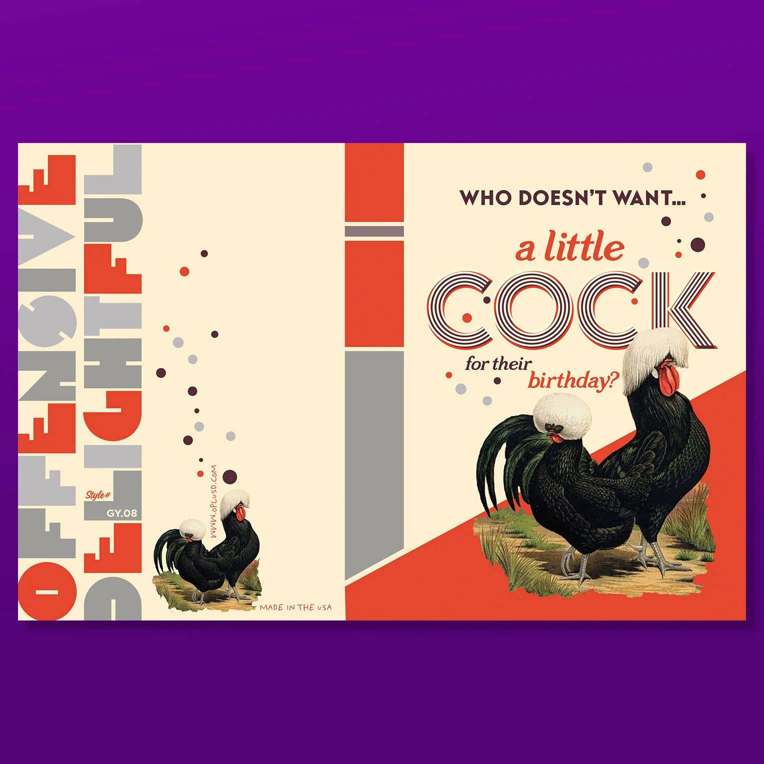 A LITTLE COCK Birthday card - Image 3