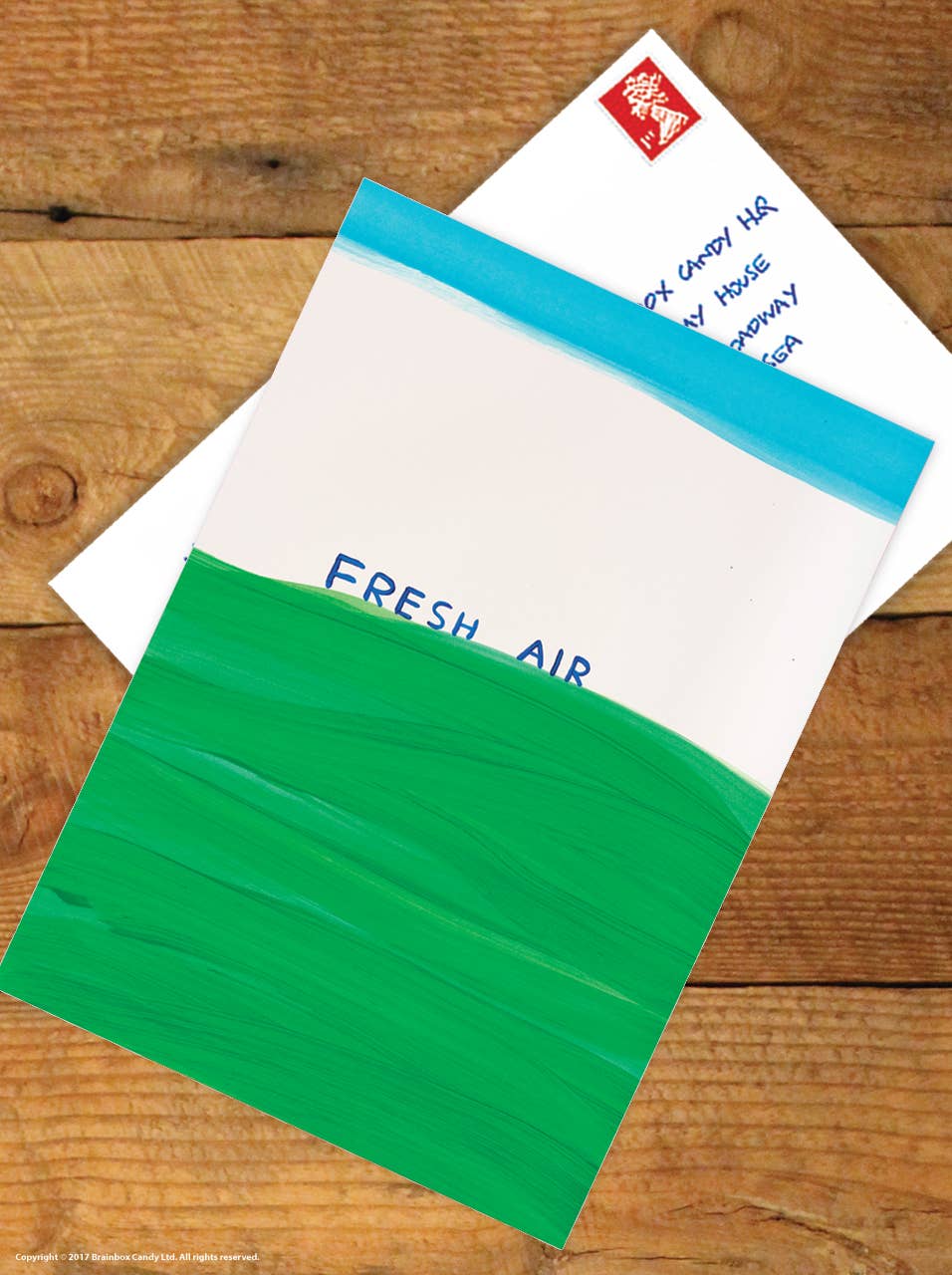 A6 Art Postcard By David Shrigley - Fresh Air - Image 2