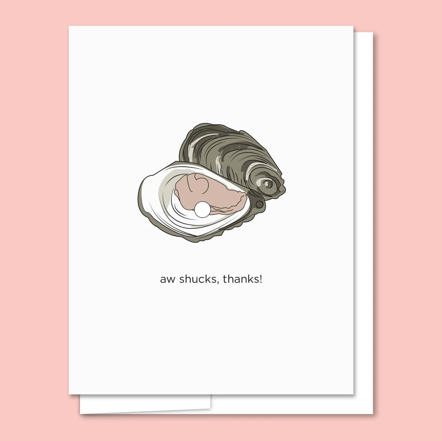 Aww Shucks - Letterpress Funny Thank You Card - Image 2
