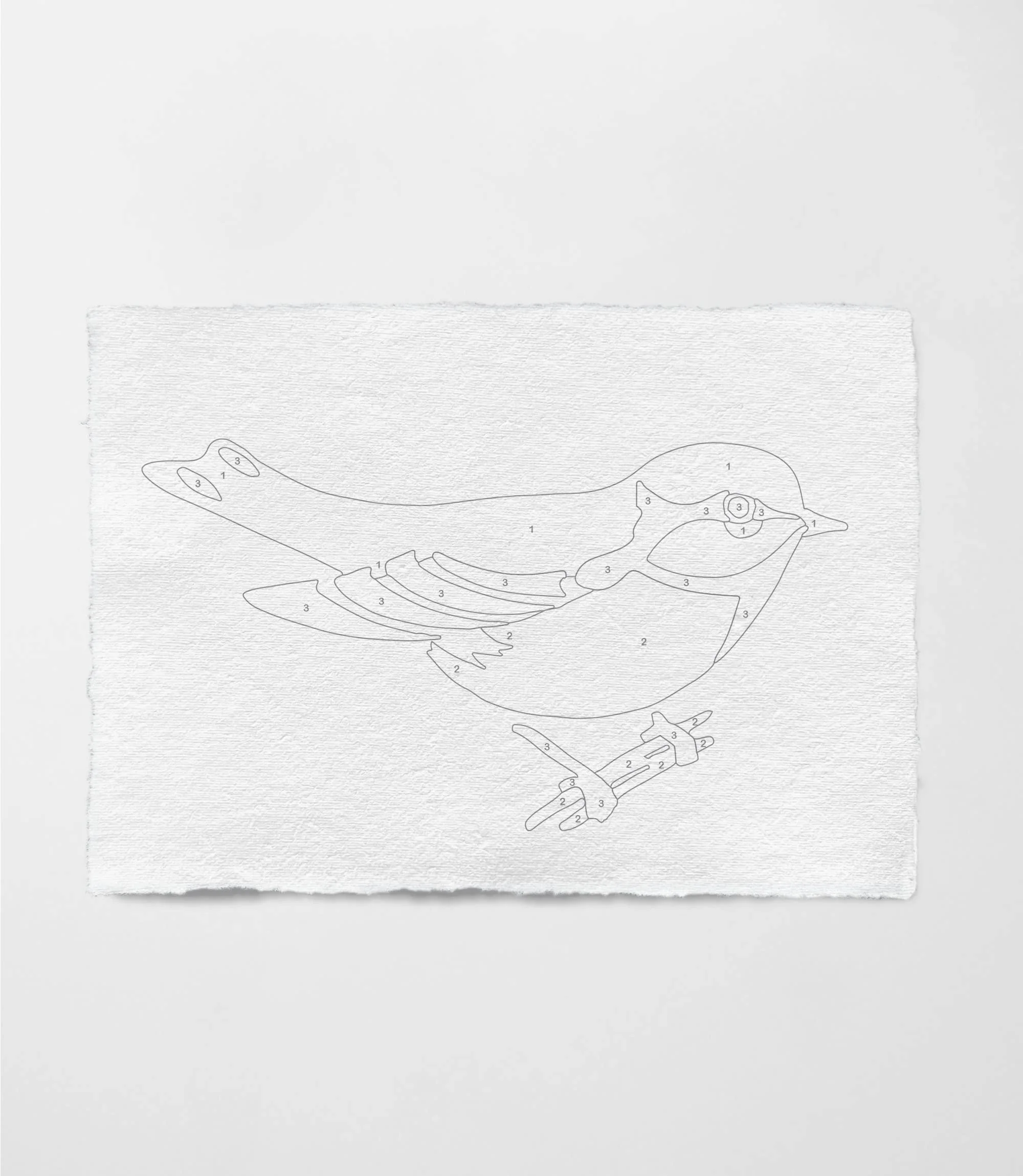 Bird Study: Goldfinch Modern Paint By Numbers Kit - Image 3