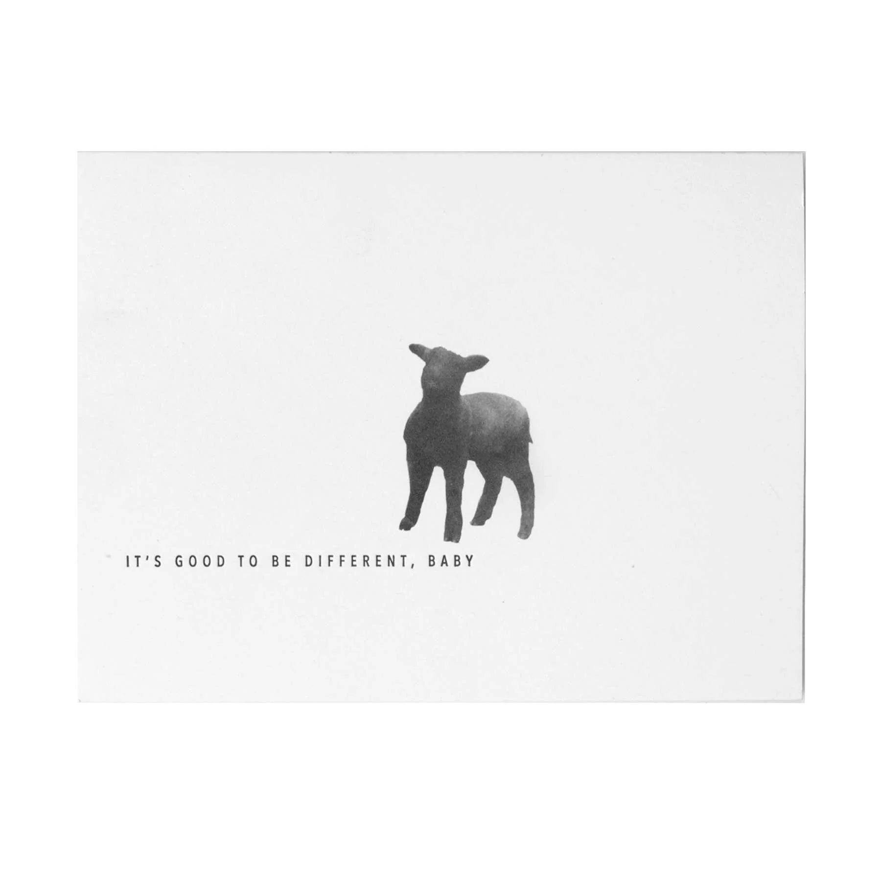 Black Sheep Its Good to Be Different, Baby Card