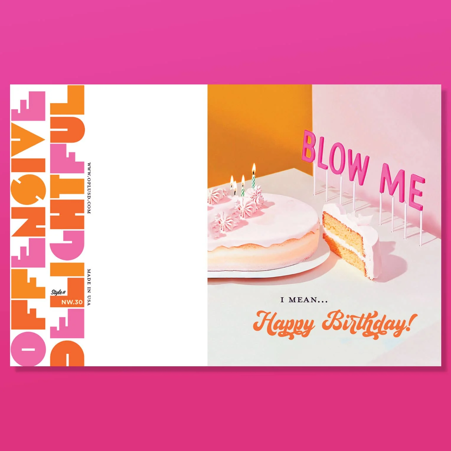 BLOW ME! Birthday card - Image 2
