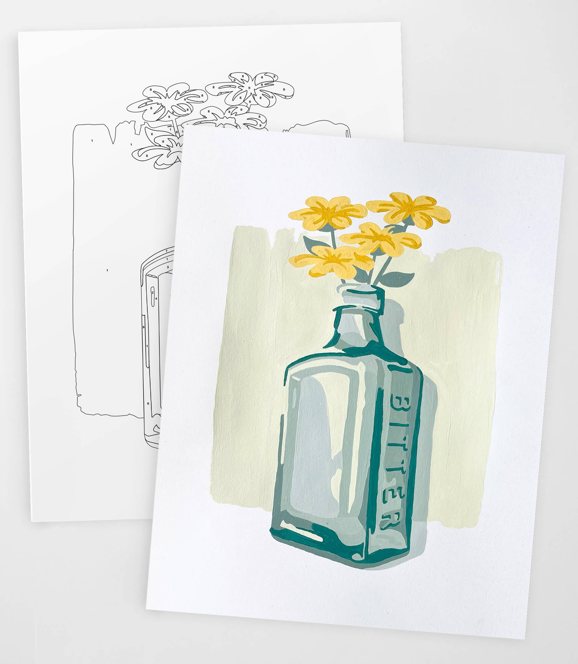 Bottle Study | Modern Paint By Numbers Kit - Image 3