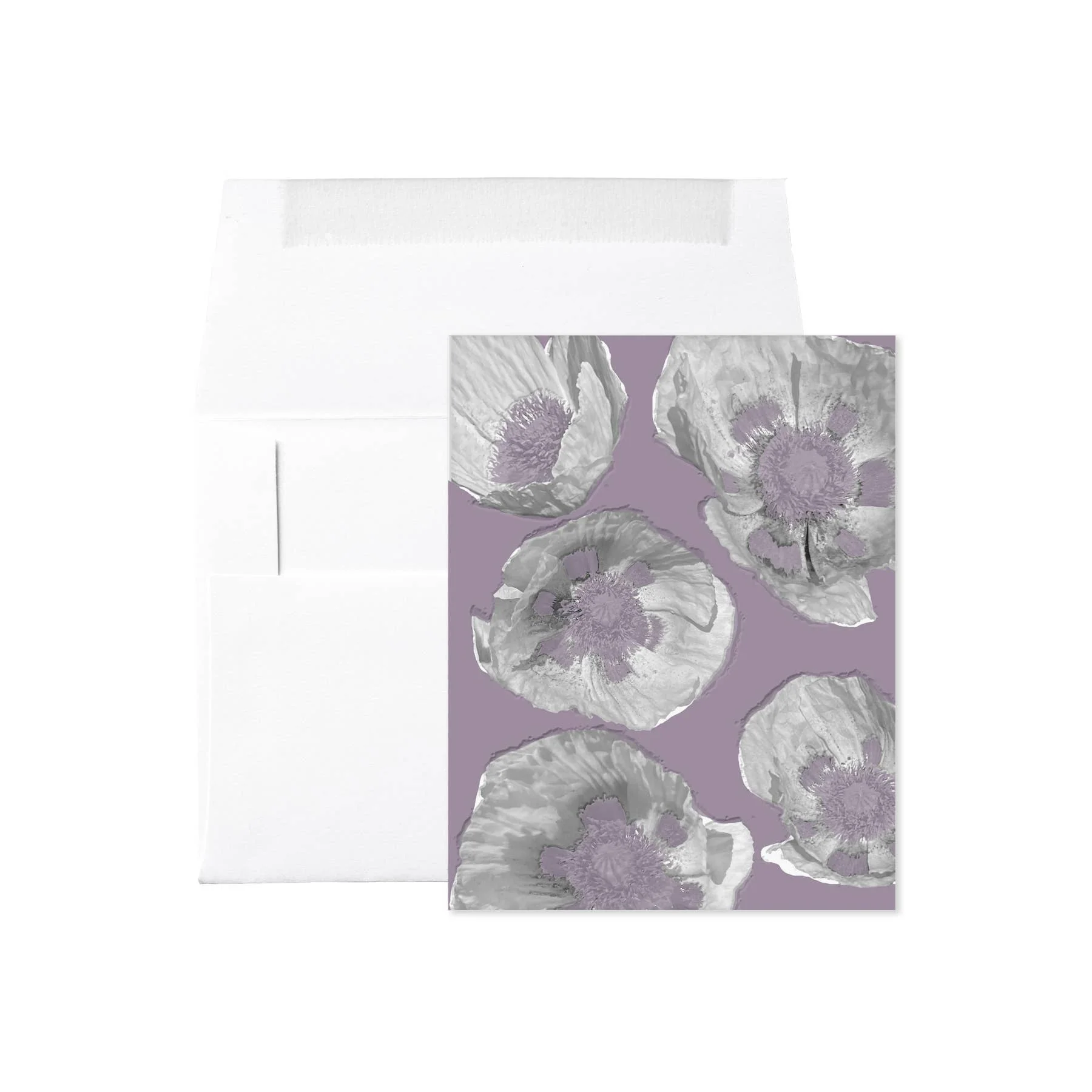 Brooklyn Lavender Poppies Blank Card - Image 2