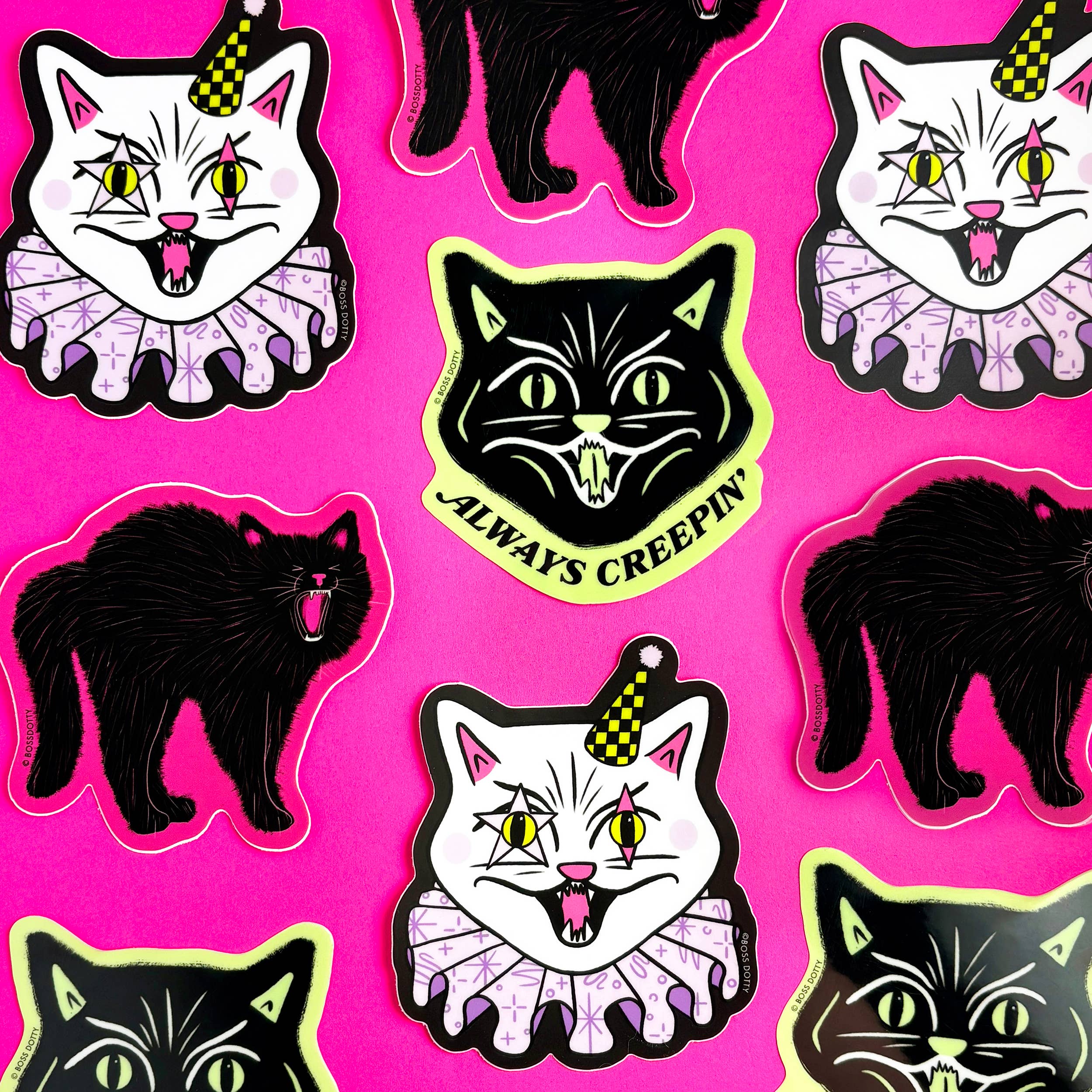 Cat Clown Sticker - Image 3