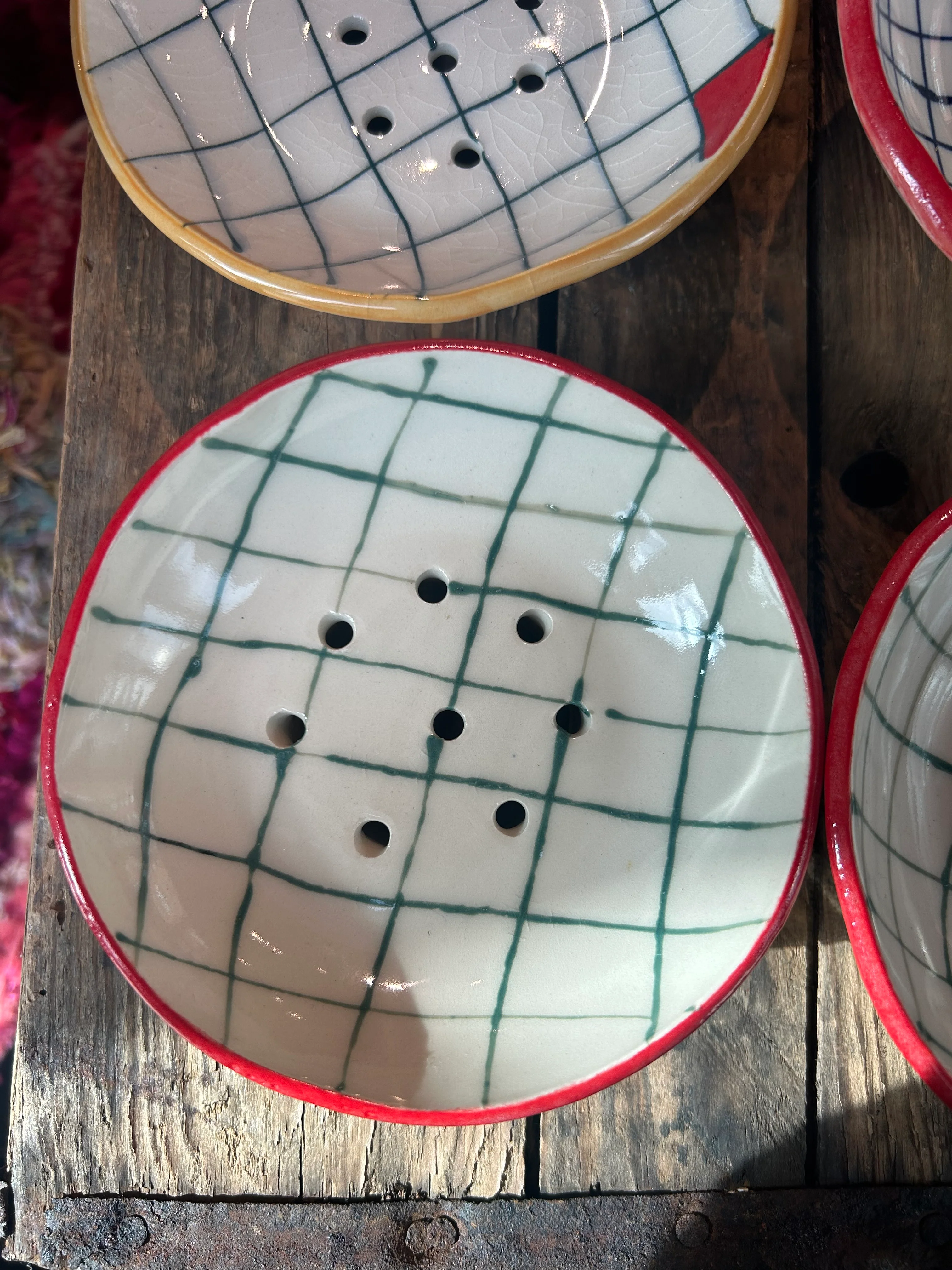 Checkered Trinket-Soap Dish - Image 4