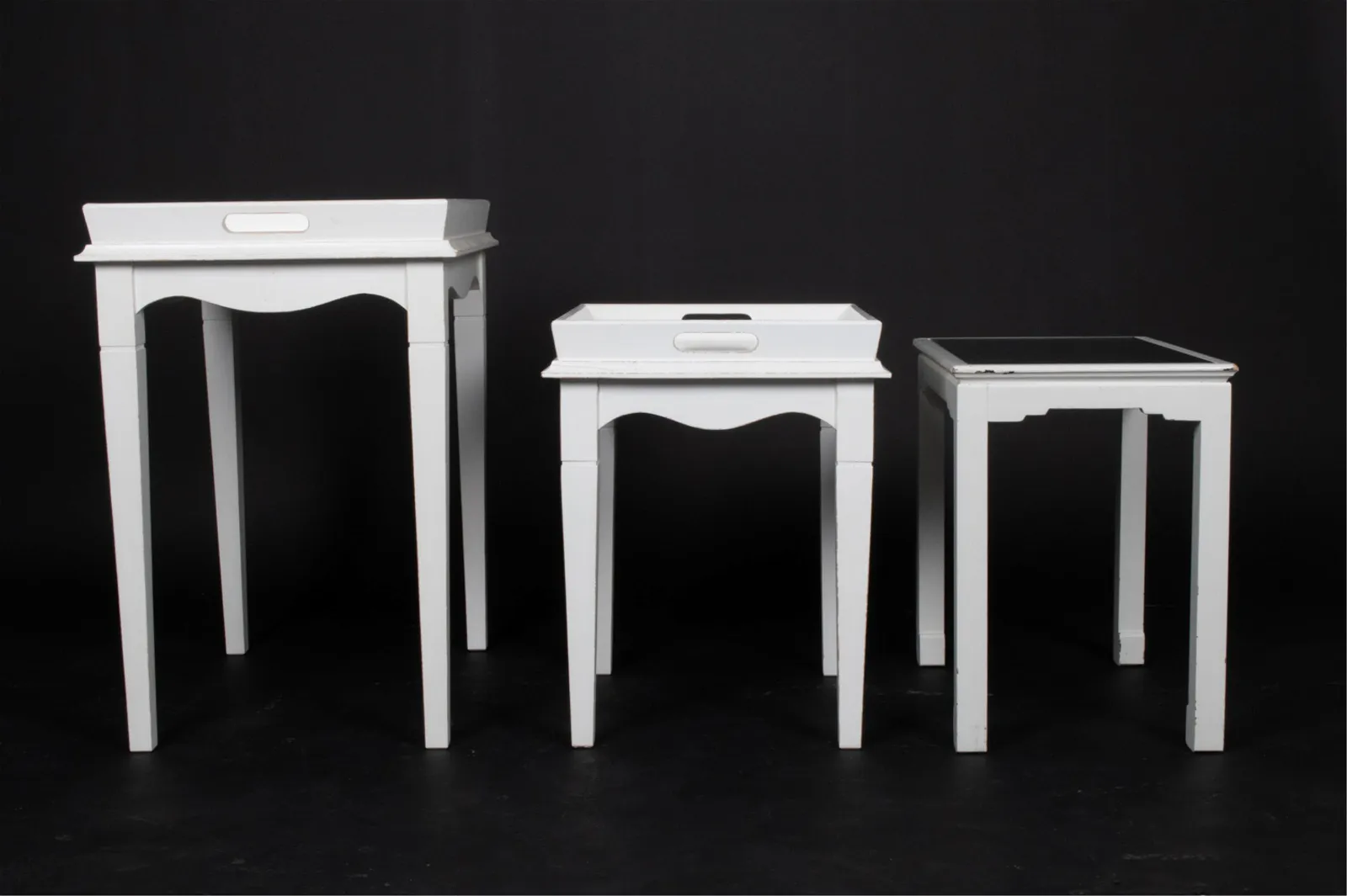 Contemporary White painted Side Tables (3) - Image 3