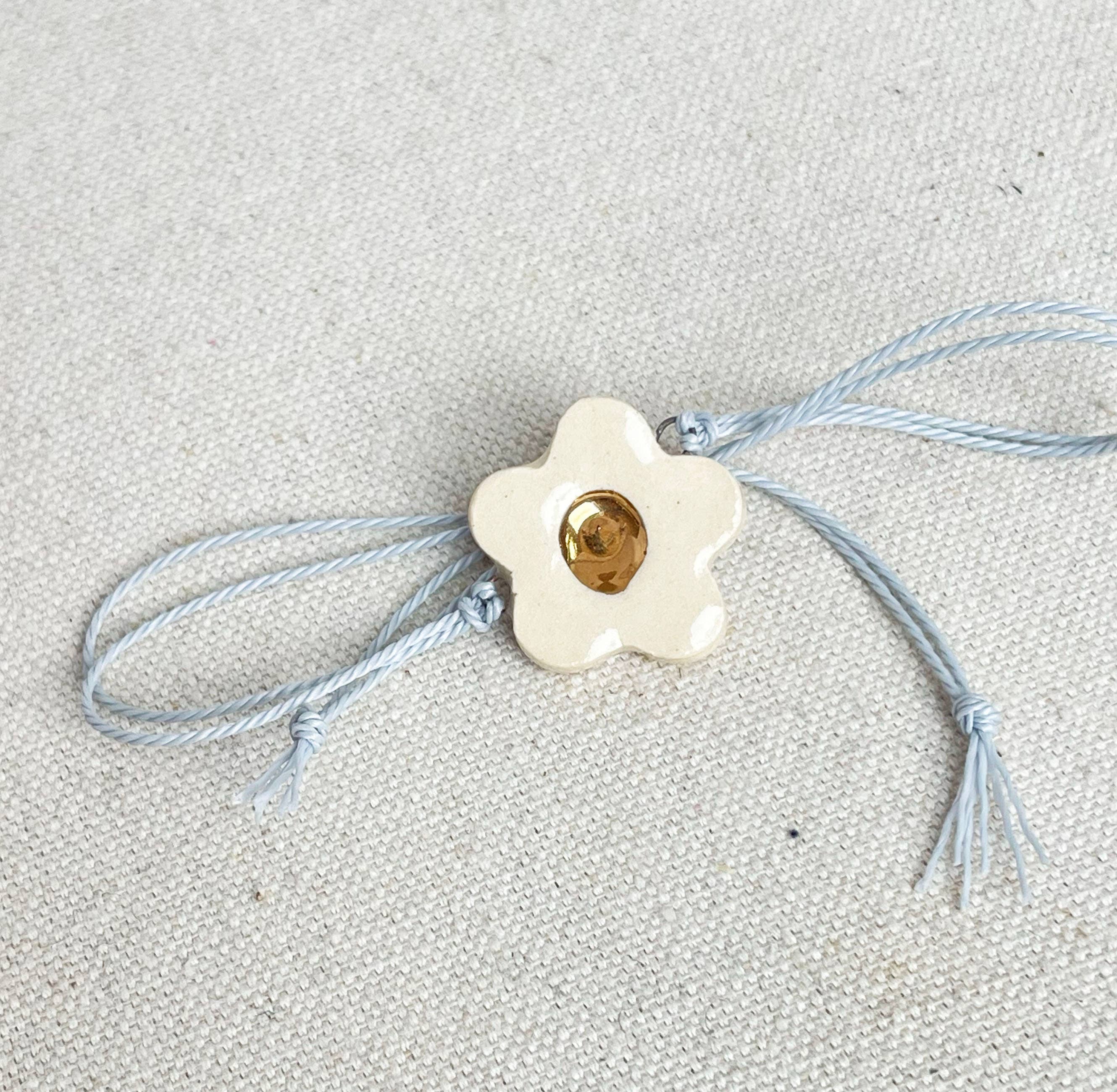 Daisy Charm Bracelet: Navy - Image 7