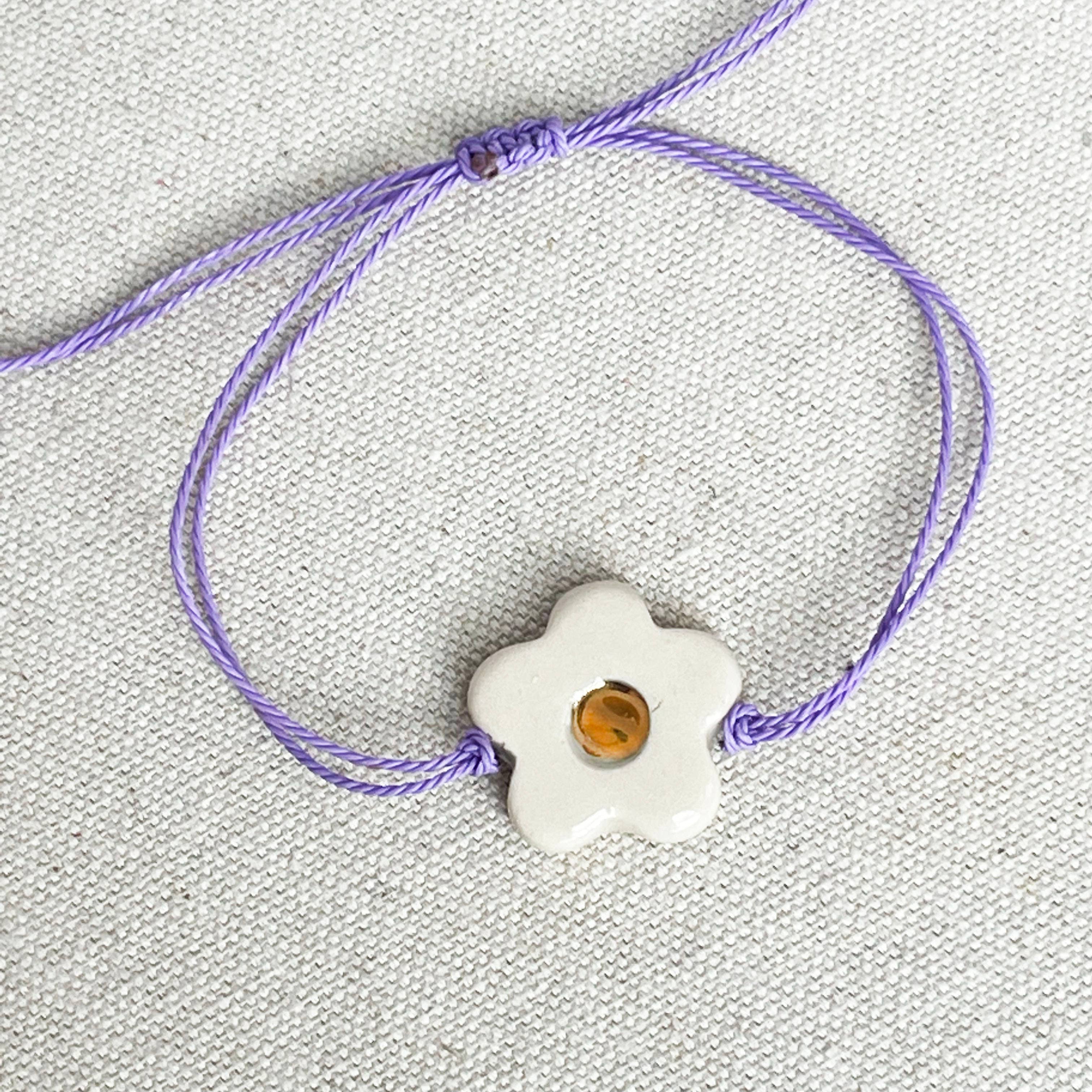 Daisy Charm Bracelet: Sand - Image 3