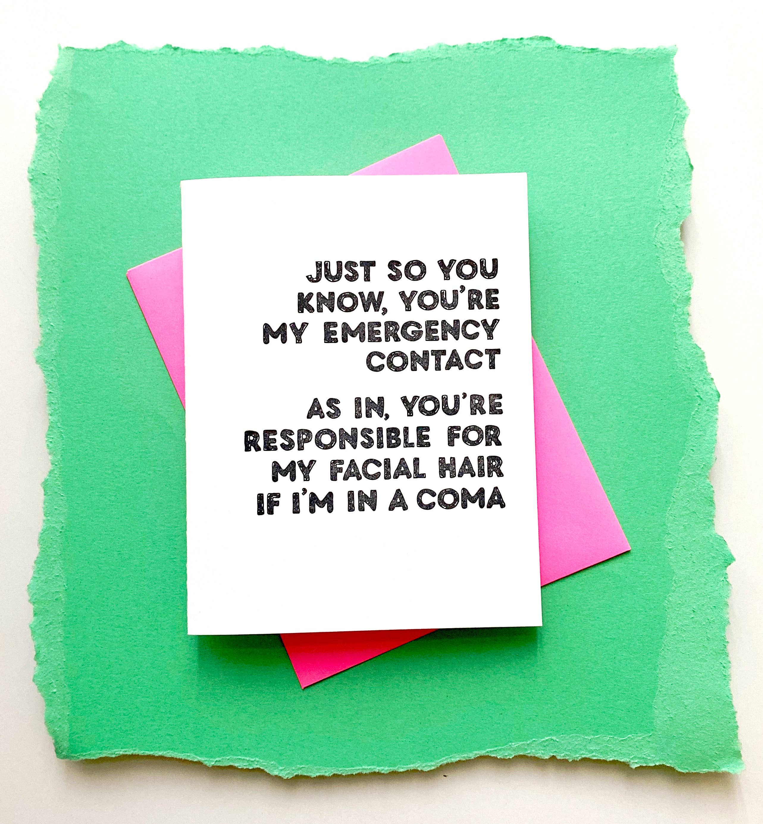 Emergency Contact - best friend greeting card