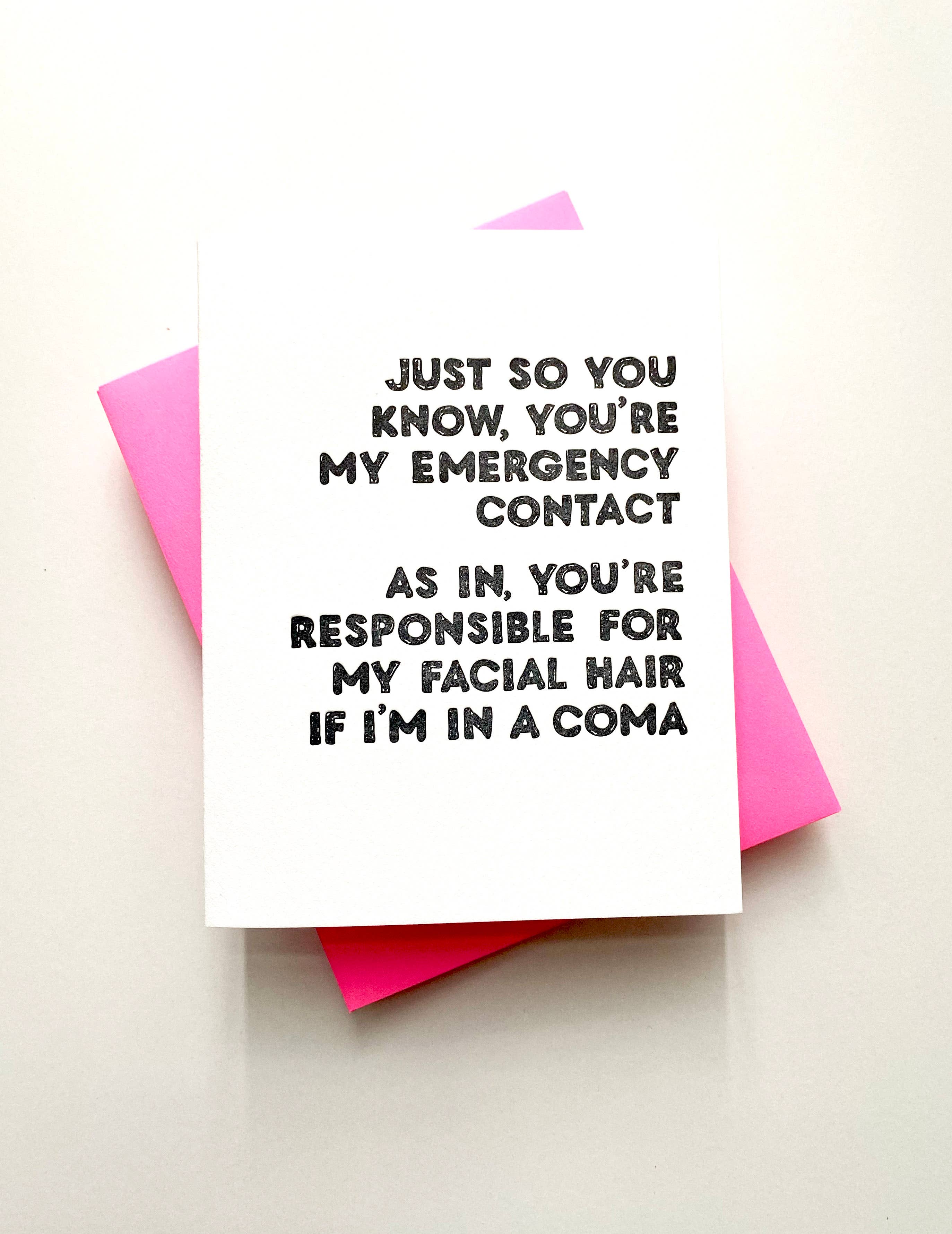 Emergency Contact - best friend greeting card - Image 2