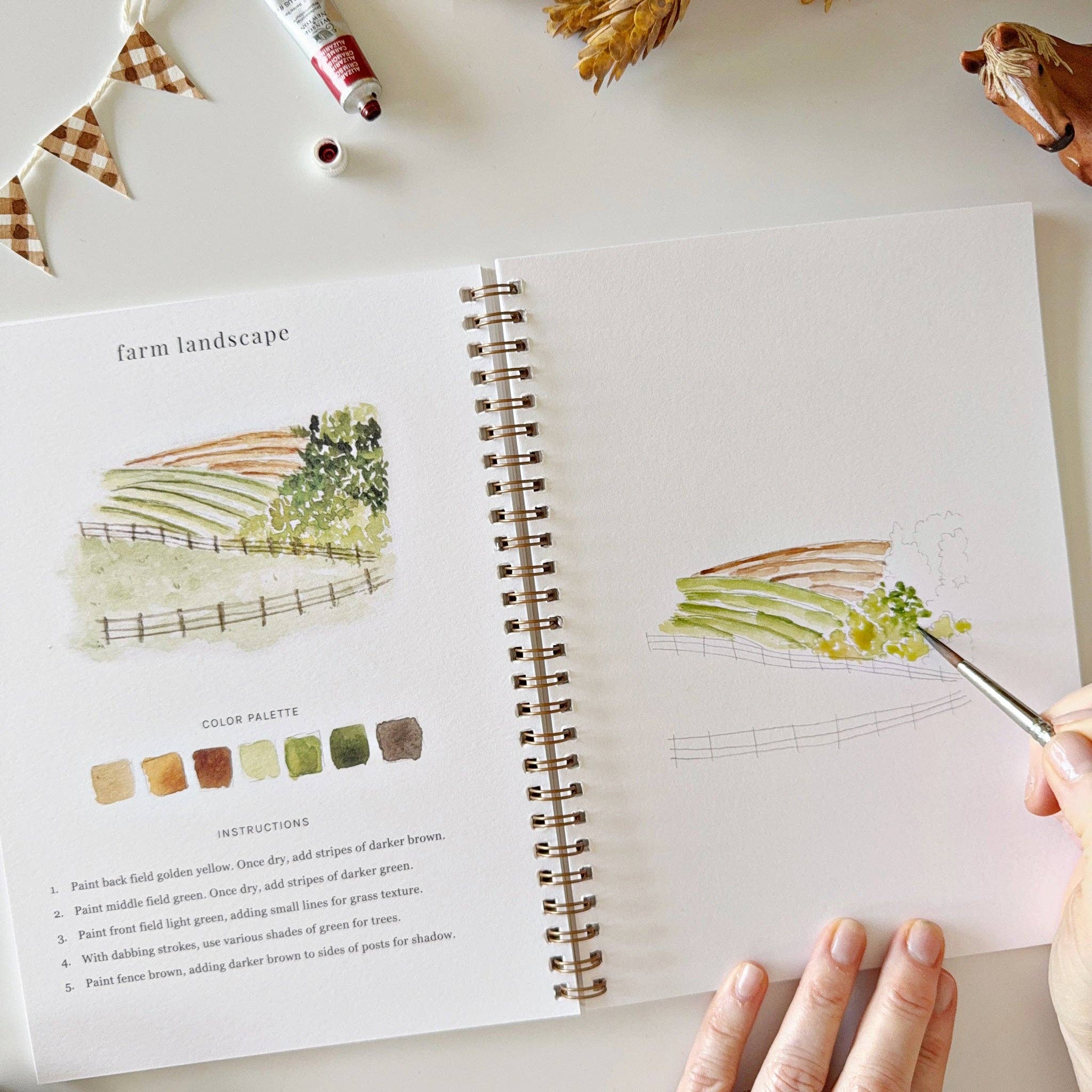 Farm Watercolor Workbook - Image 5