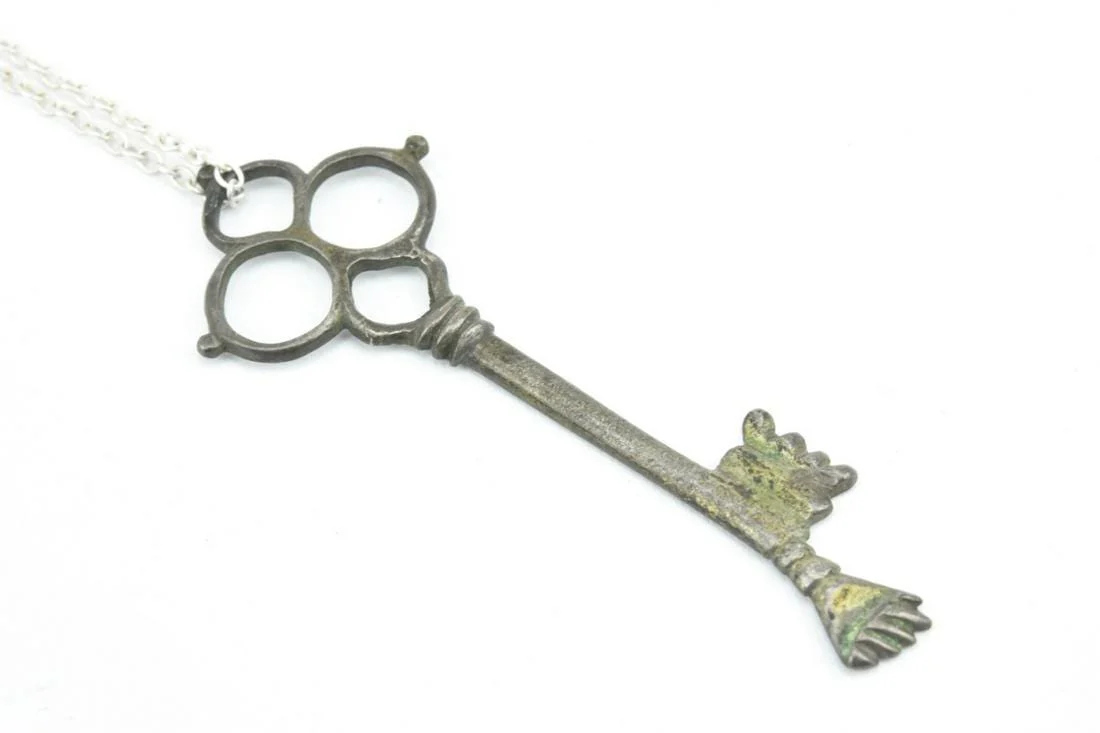 Figa Skeleton Key Pendant On Sterling Silver Chain - Image 3