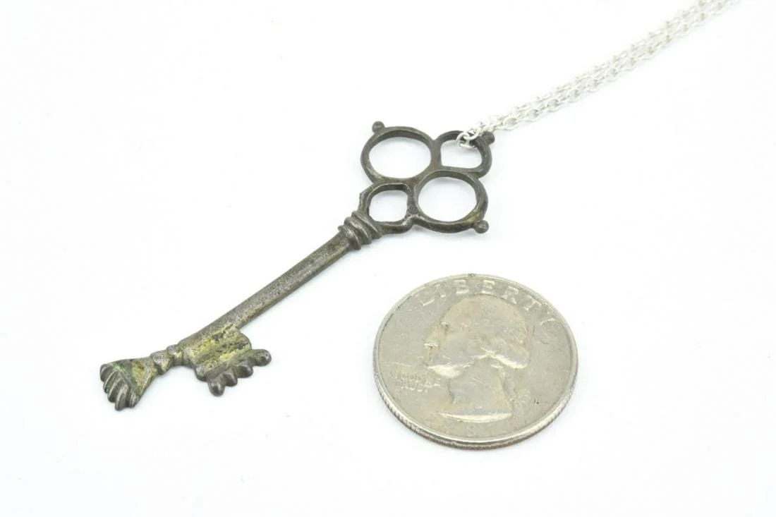 Figa Skeleton Key Pendant On Sterling Silver Chain - Image 5