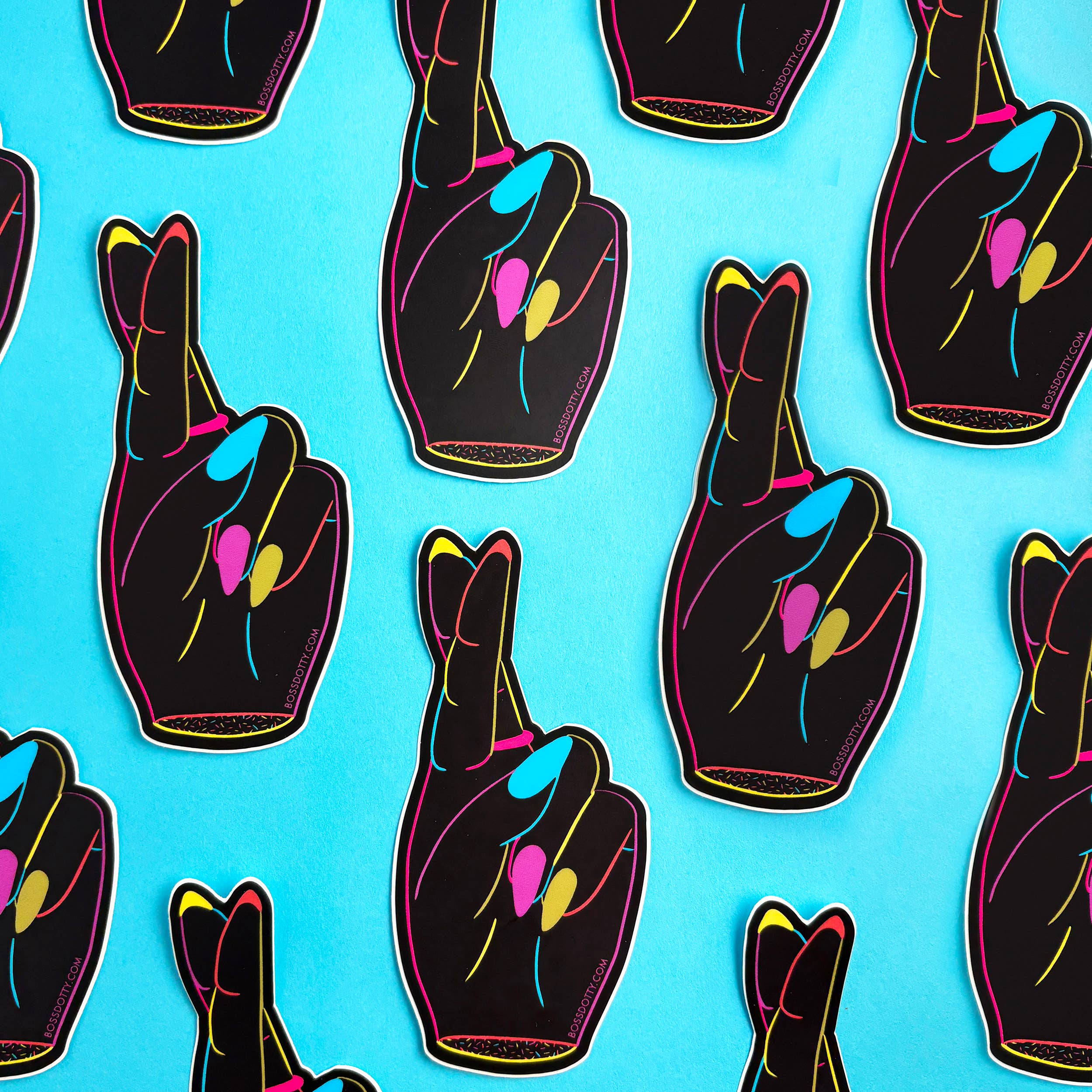 Fingers Crossed Sticker - Image 3