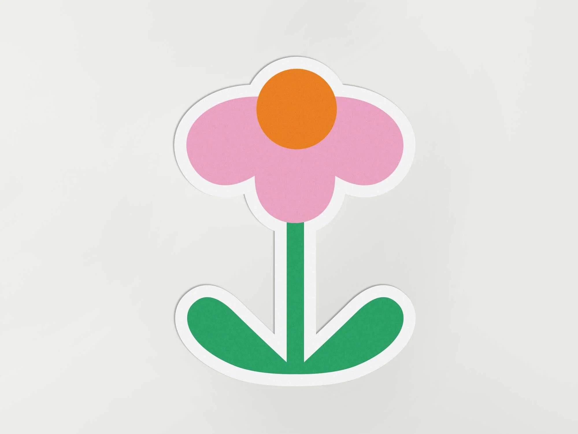 Flower Bud Die Cut Sticker