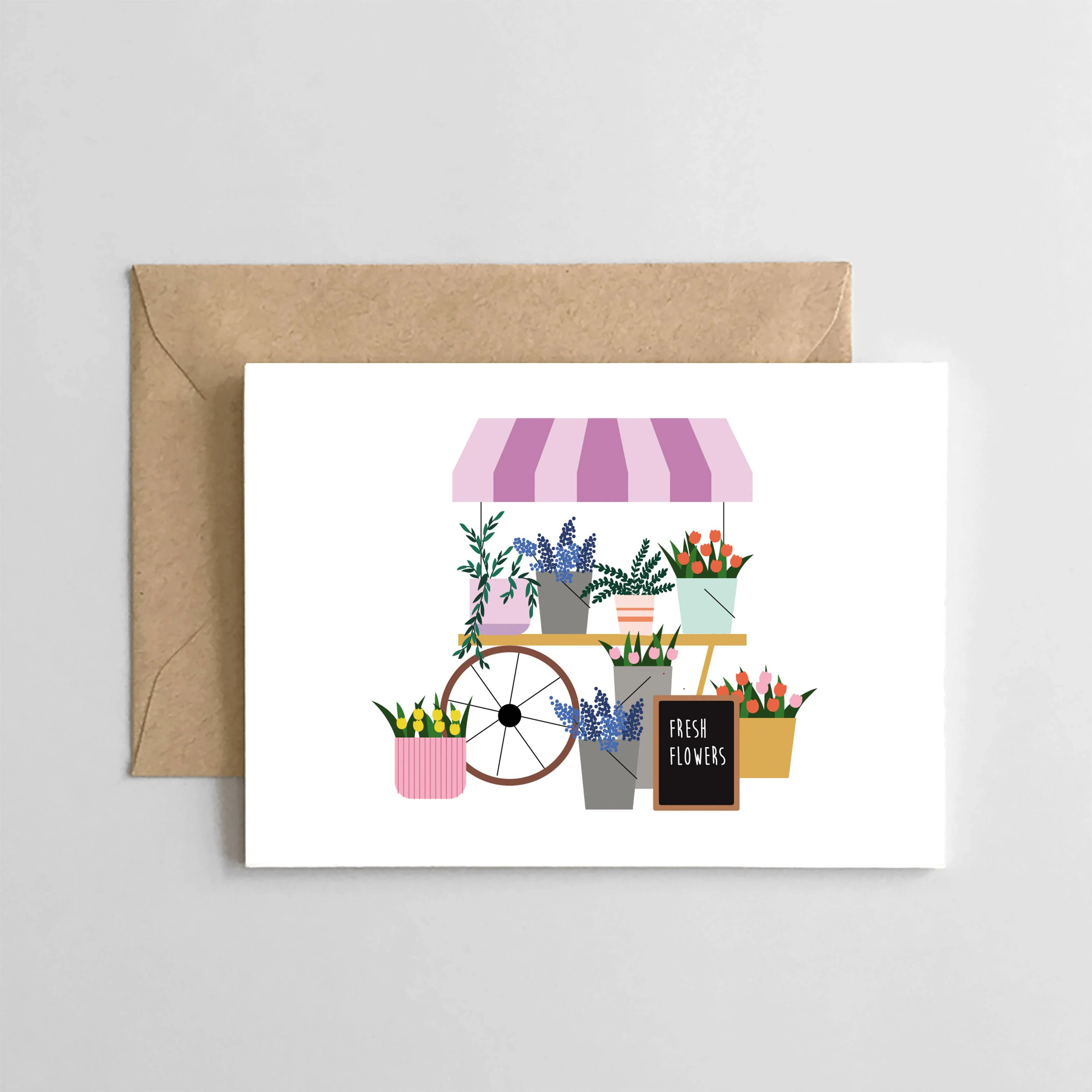 Flower Cart Design - Mini Boxed Set of 6 Cards - Image 2