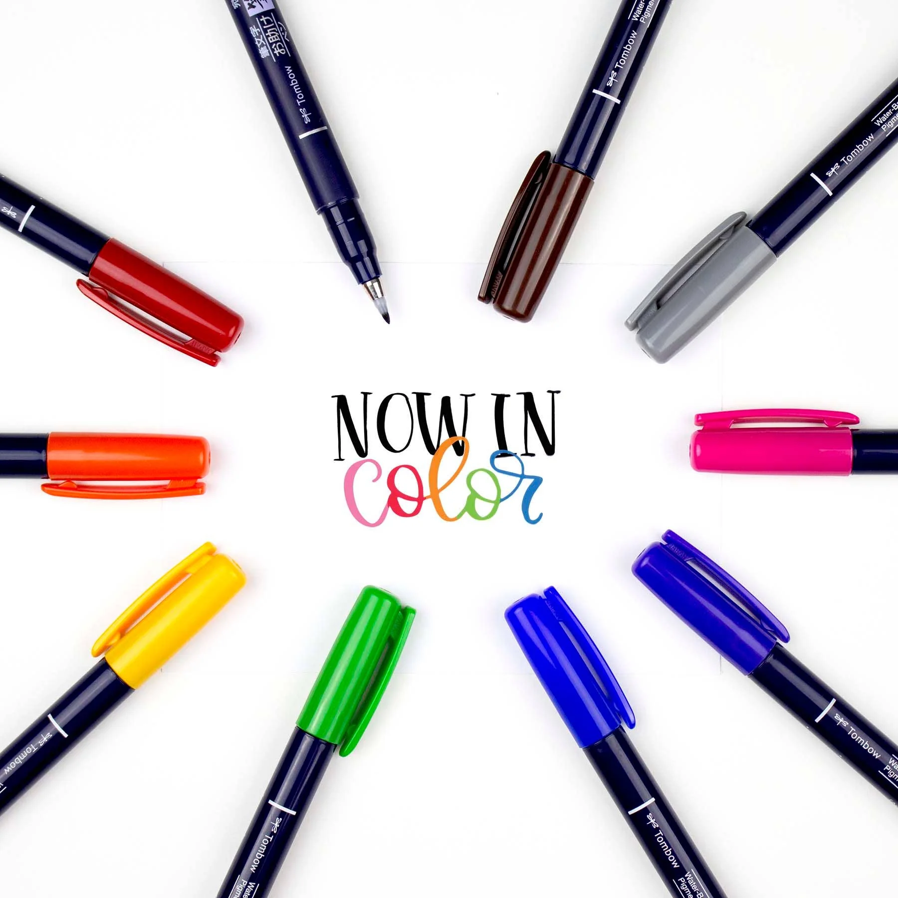 Fudenosuke Colors Calligraphy Brush Pens 10-Pack - Image 3