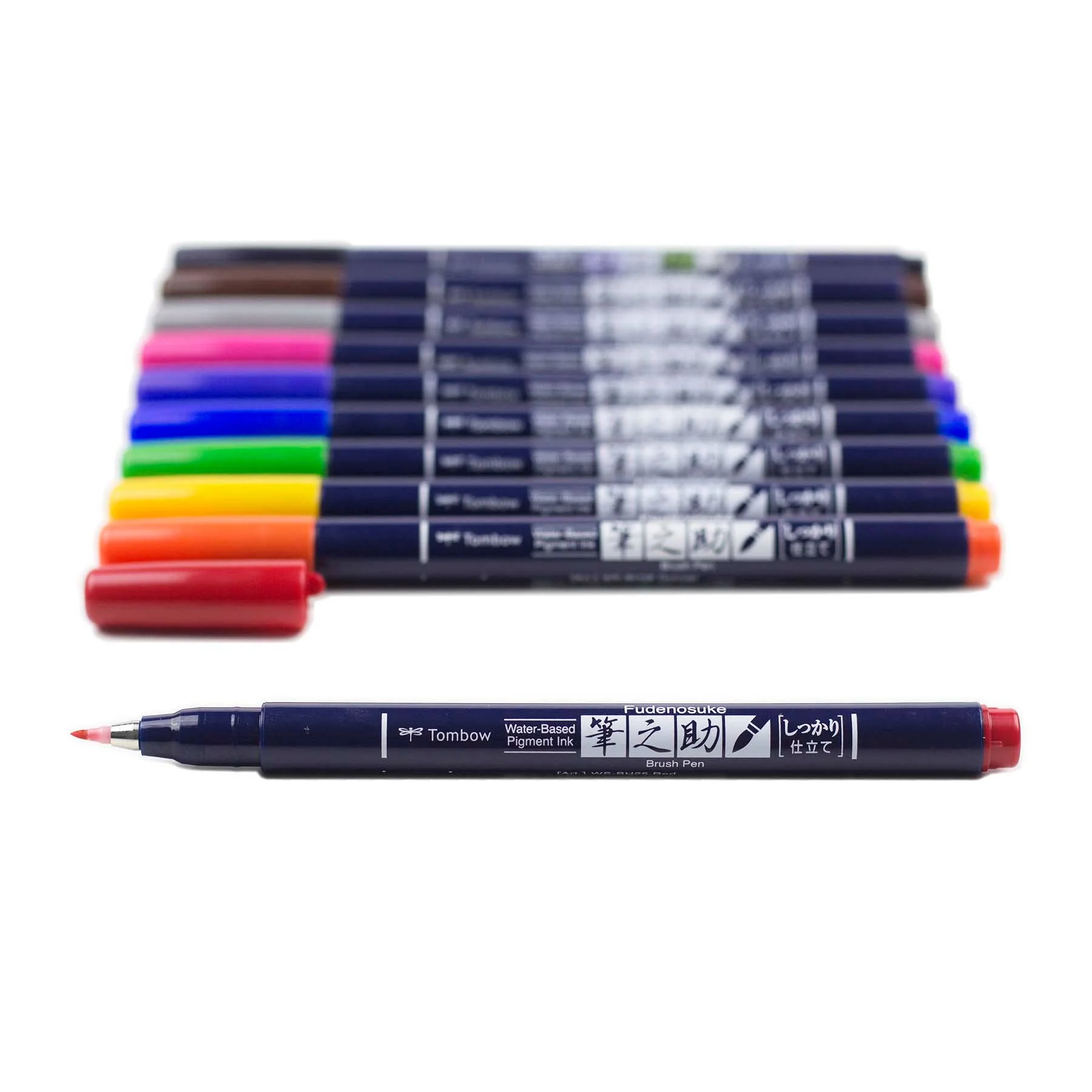 Fudenosuke Colors Calligraphy Brush Pens 10-Pack - Image 6