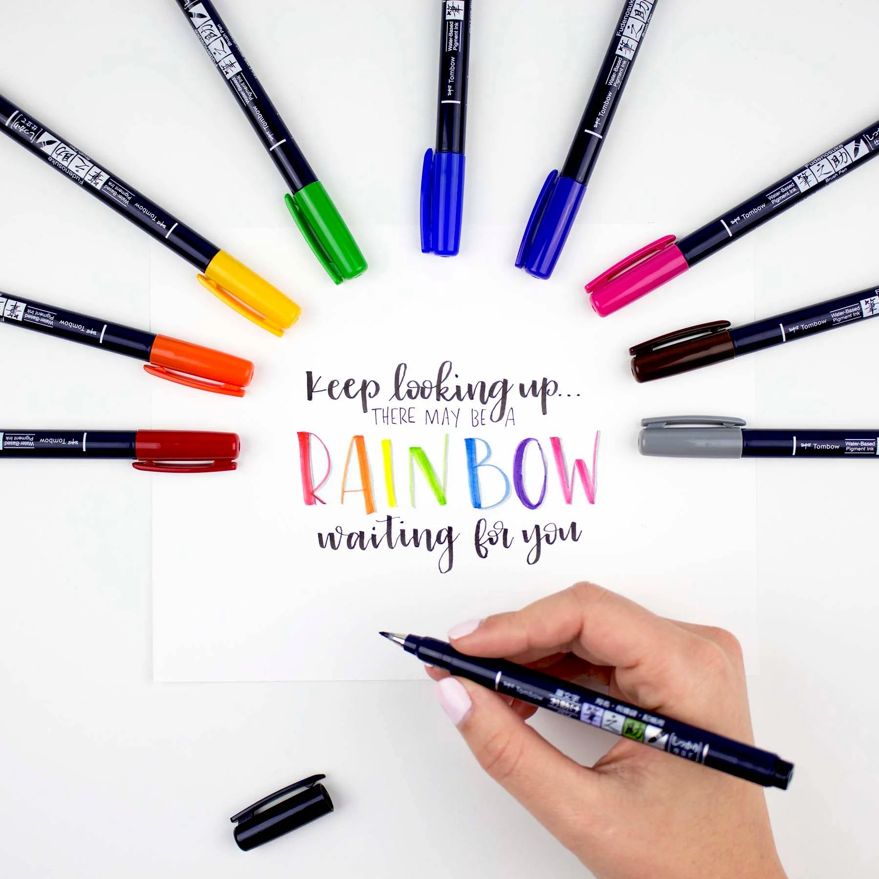 Fudenosuke Colors Calligraphy Brush Pens 10-Pack - Image 9