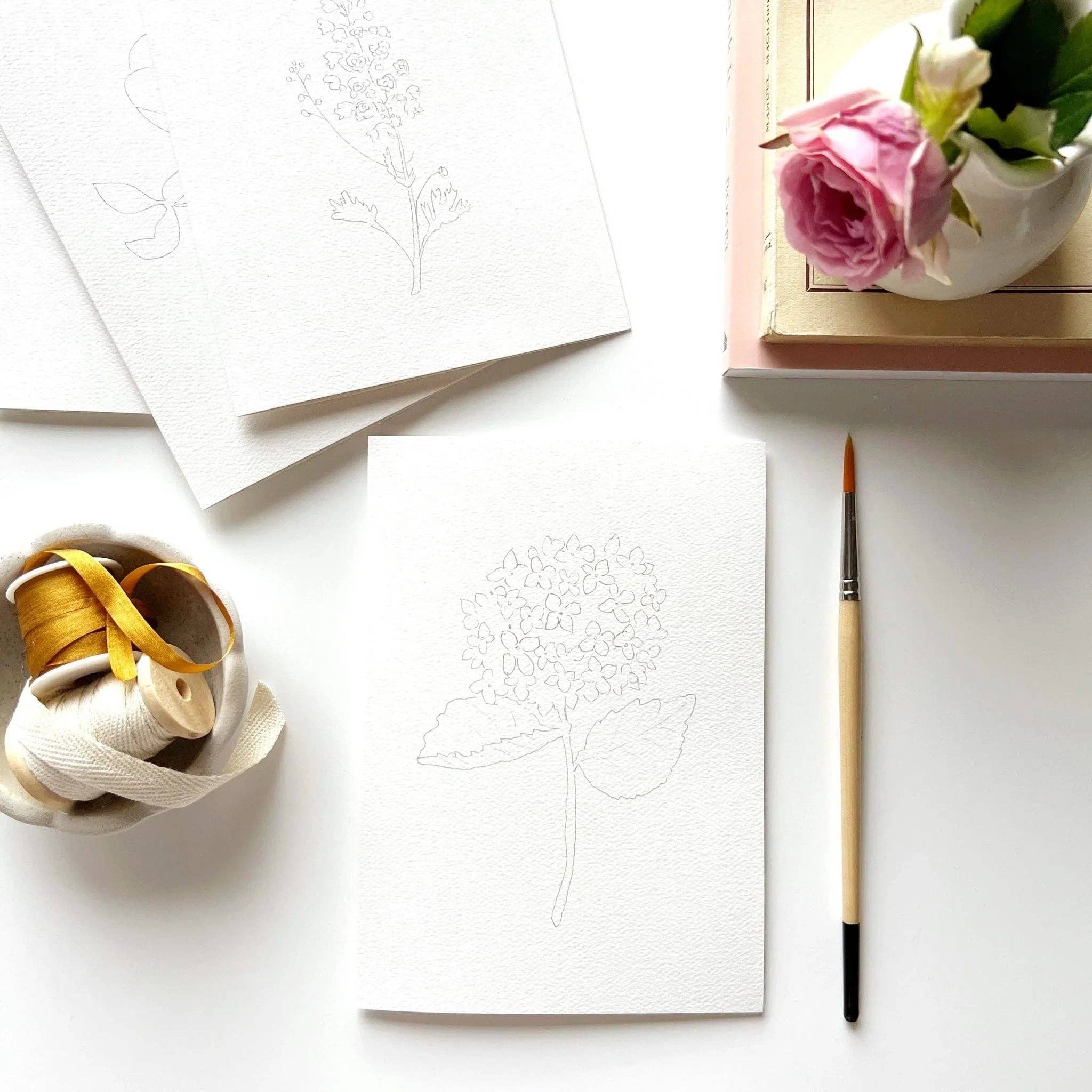 Garden Floral Watercolor Notecard Set - Image 6