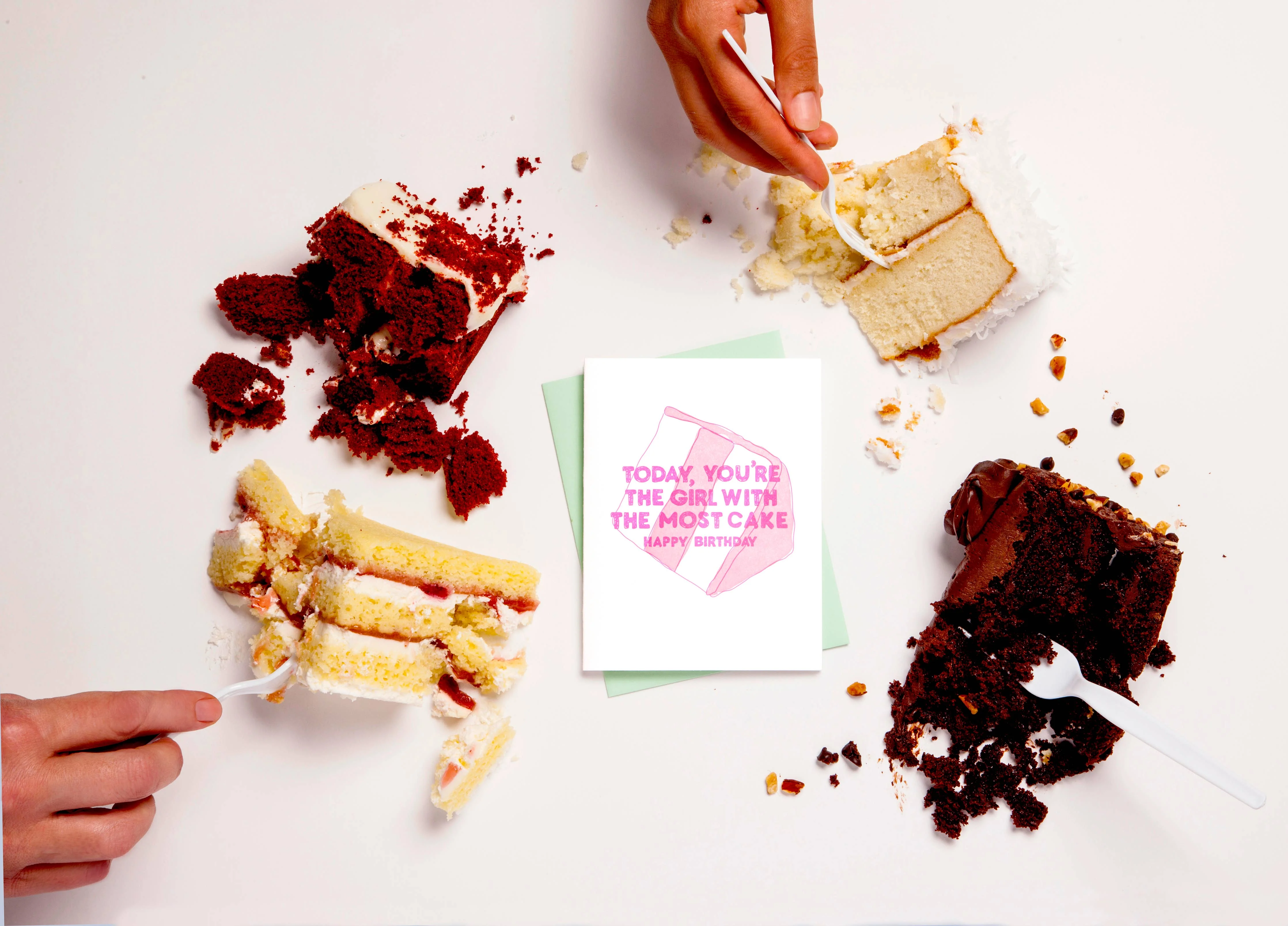 Girl With The Most Cake - birthday greeting card - Image 2