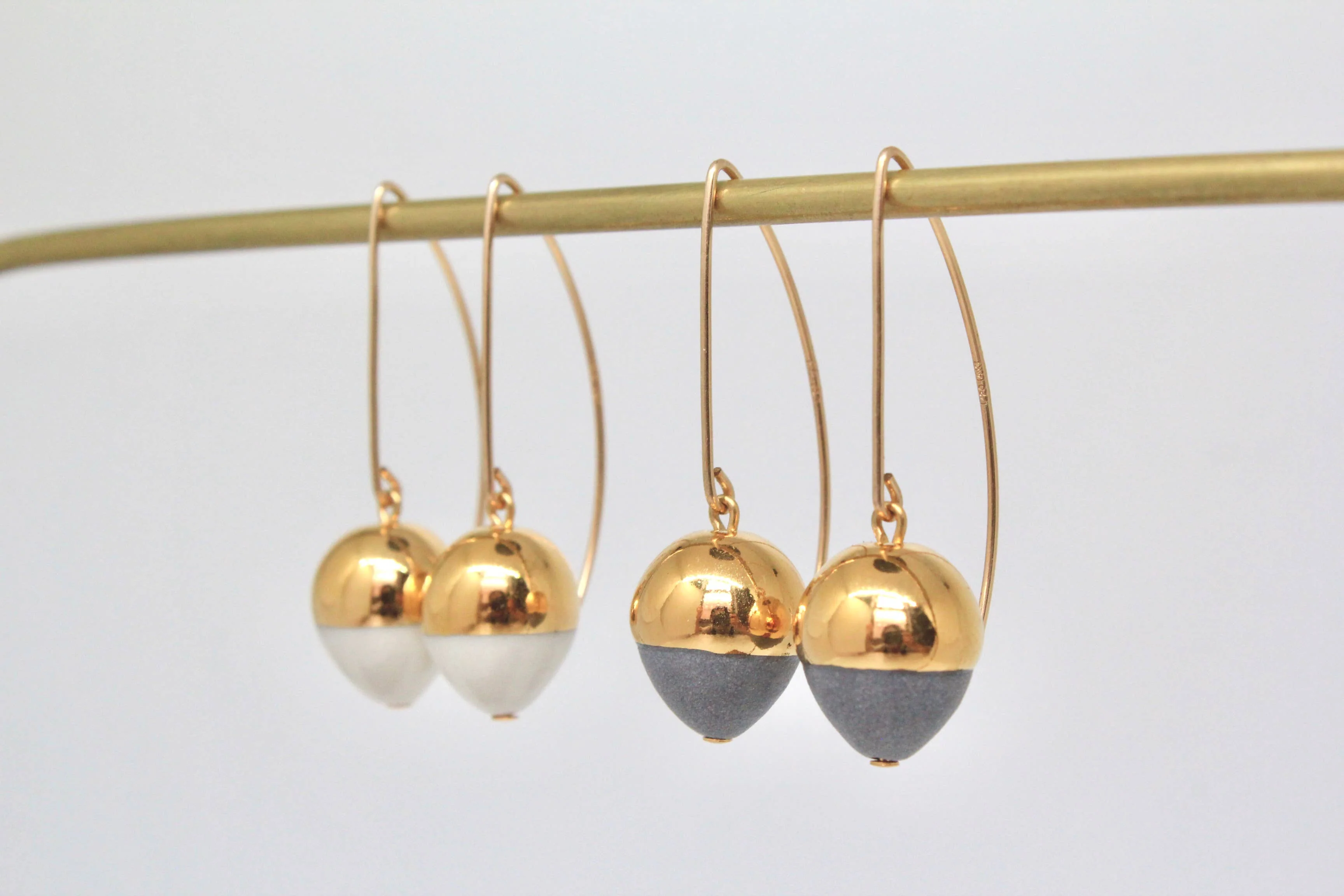 Gold Dipped Acorn Earrings - Image 5