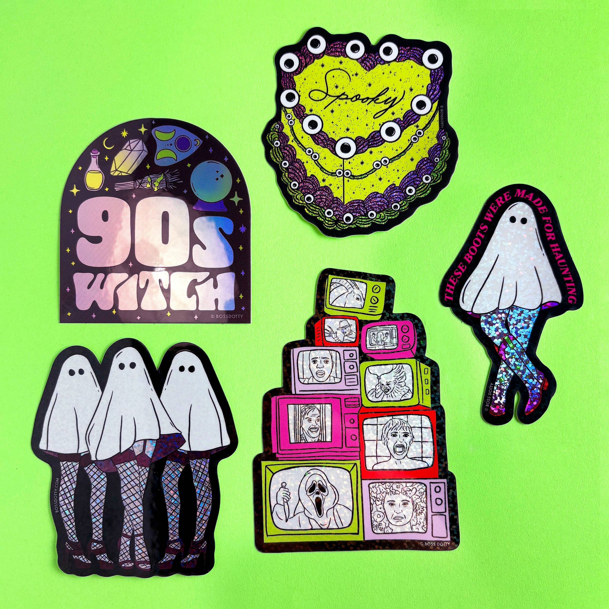 Halloween Heart Cake Glitter Sticker - Image 3