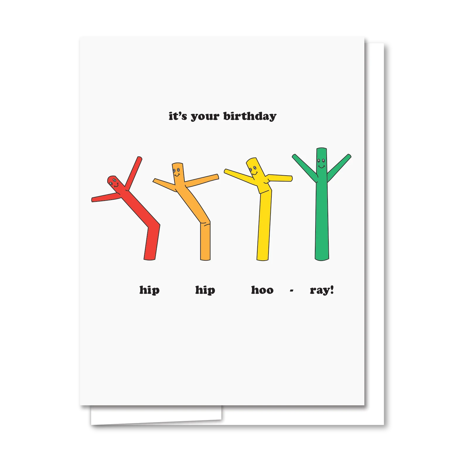 Hip Hip Hooray Birthday - Letterpress Birthday Card