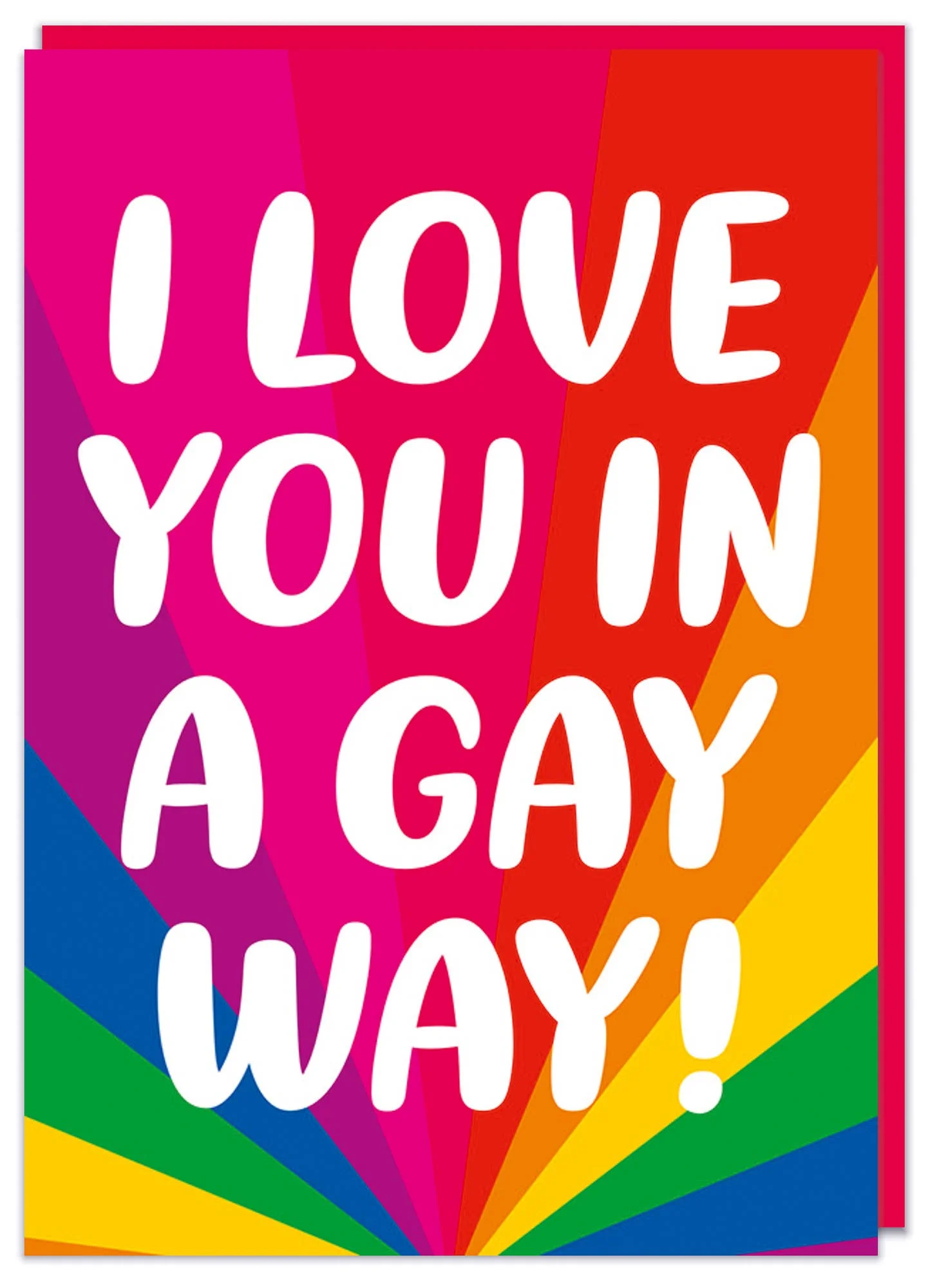 Love You in a gay way Greeting Card - Image 2