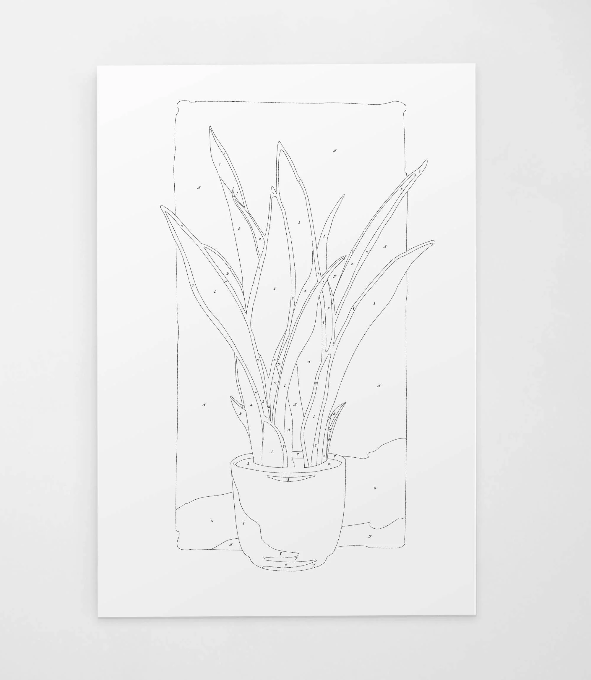 Potted Snake Plant | Modern Paint By Numbers Kit - Image 3