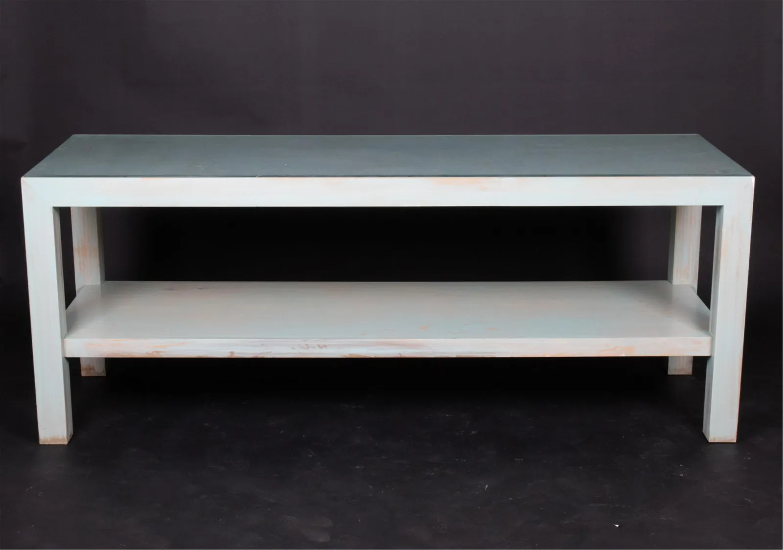 Robin's Egg Washed Two-Tier Console - Image 2