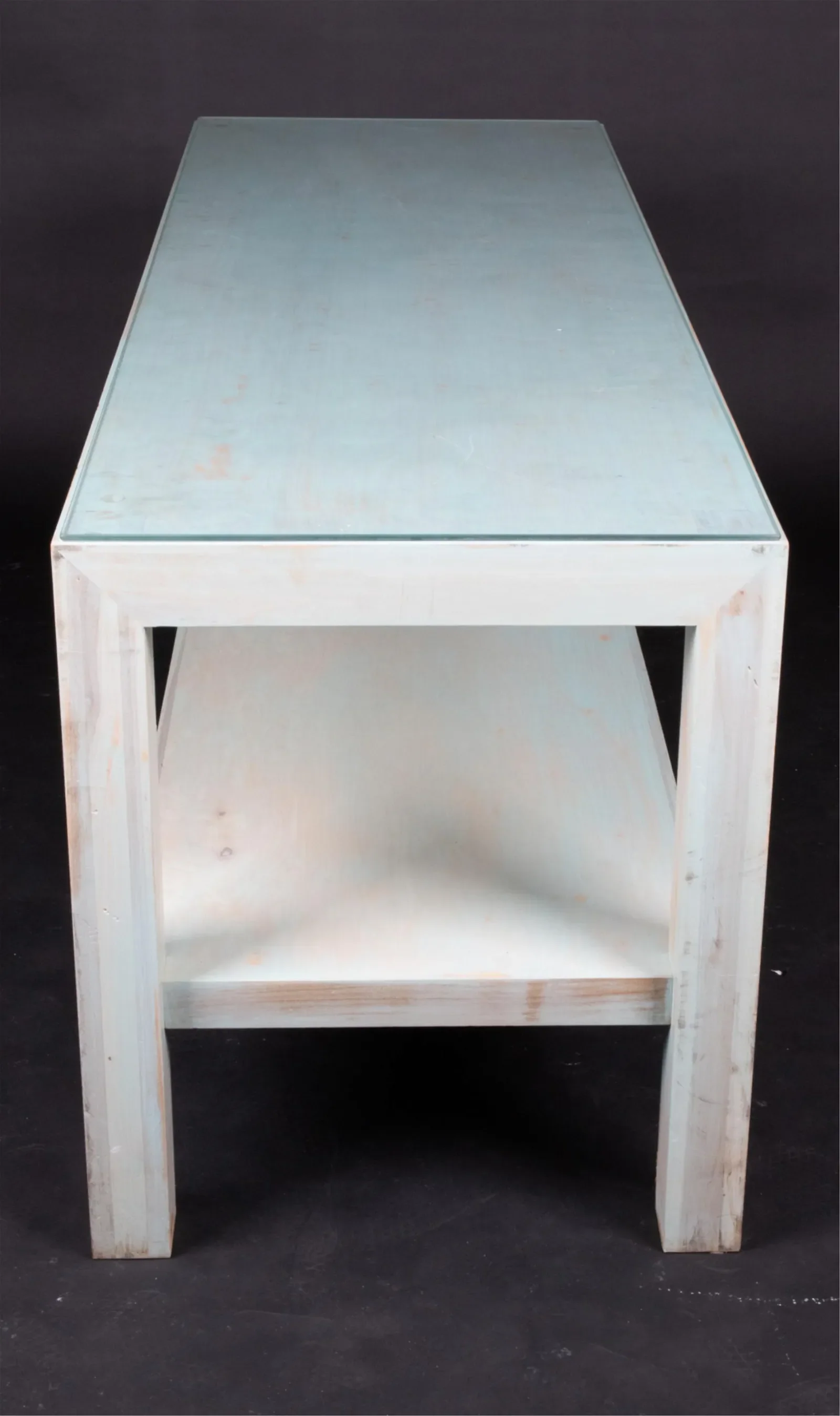 Robin's Egg Washed Two-Tier Console - Image 3