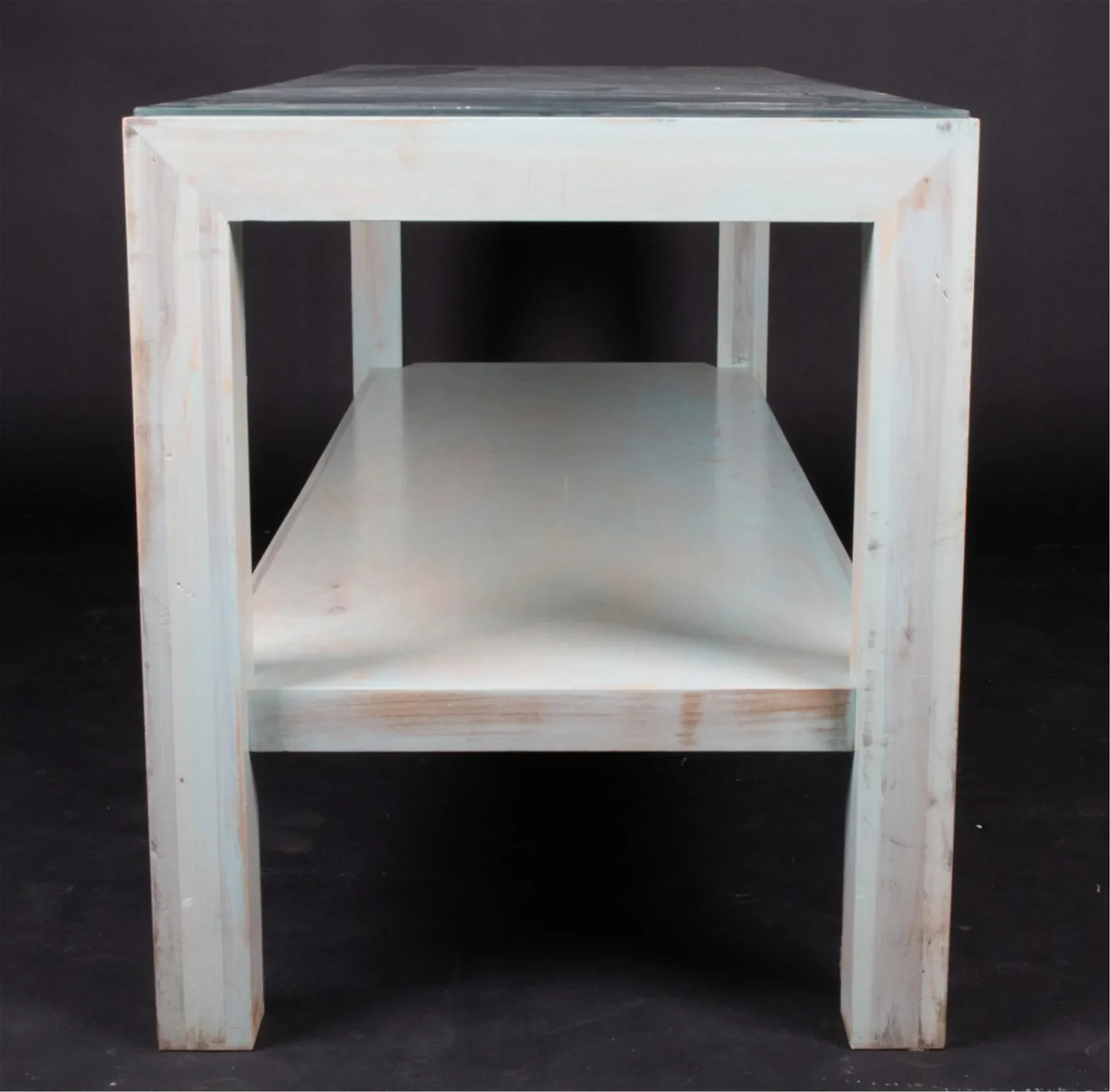 Robin's Egg Washed Two-Tier Console - Image 5
