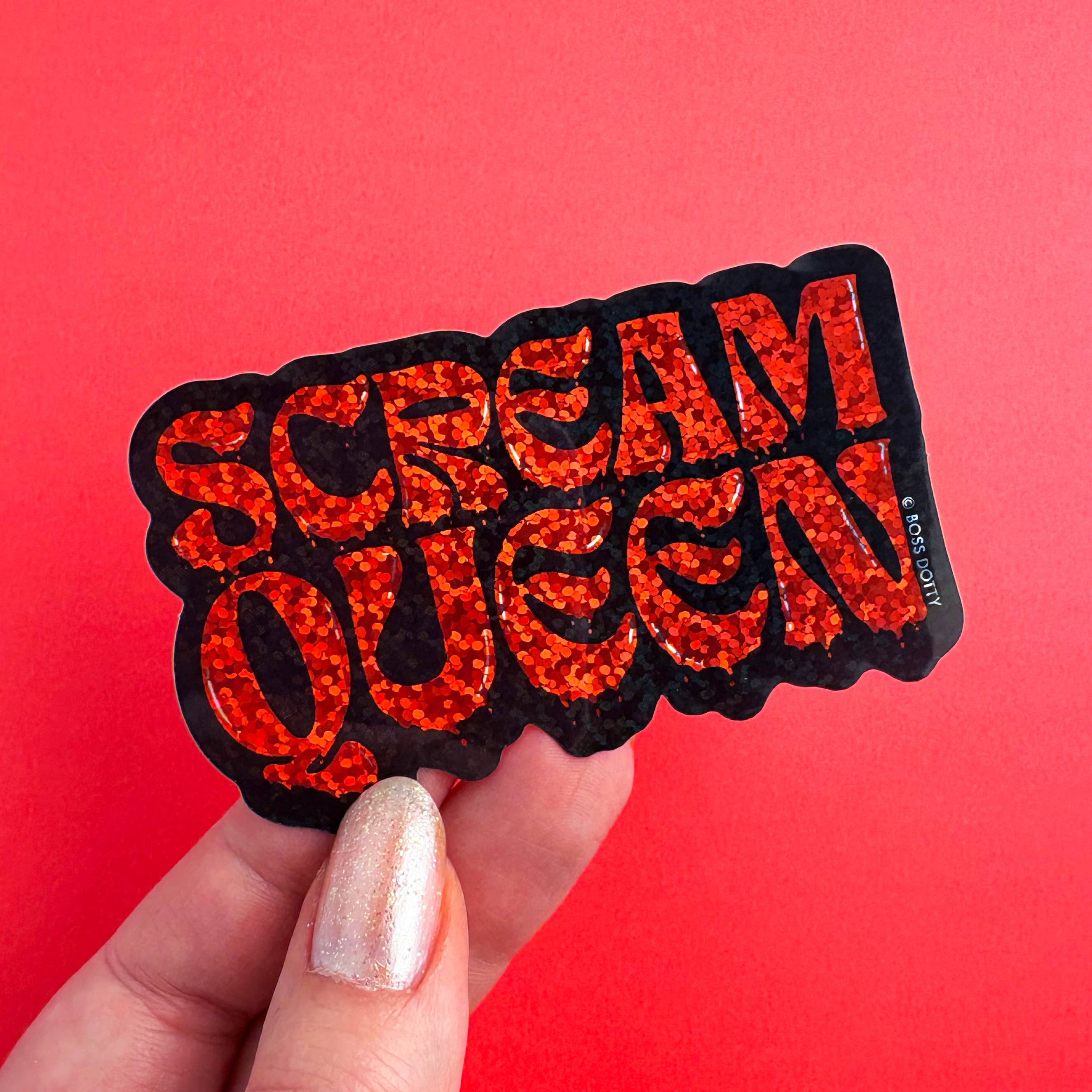 Scream Queen Glitter Sticker - Image 2