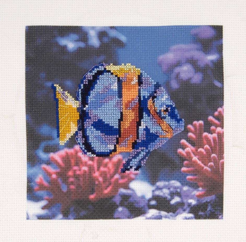 Sealife Scenery Fish Cross Stitch - Image 4