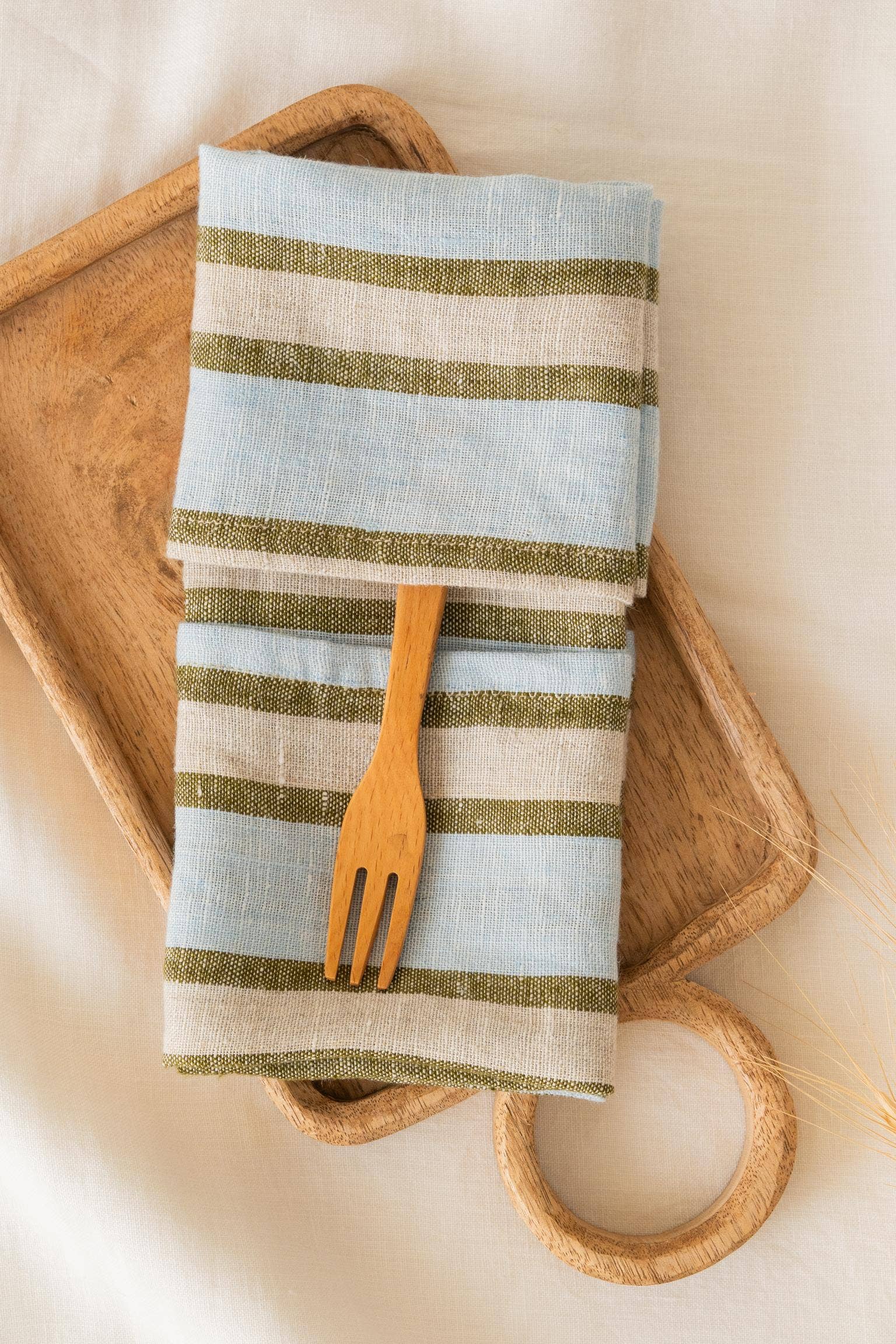 Sylph Green Linen Napkin Set of 2 - Image 4
