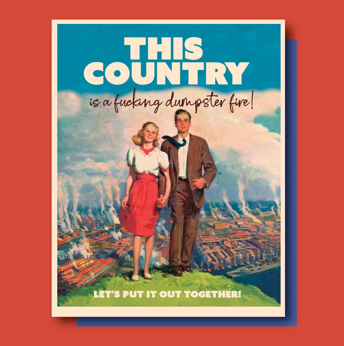 THIS COUNTRY political greeting card