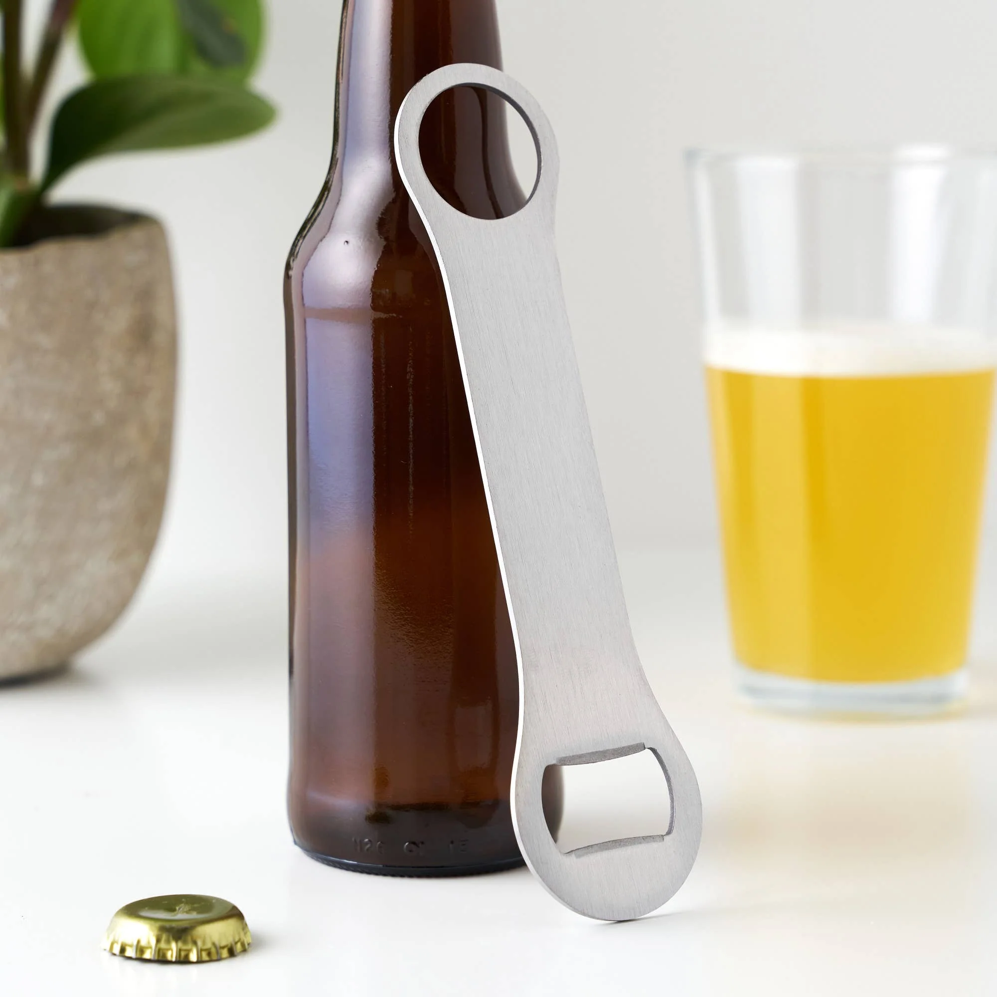 TrueBlade Stainless Steel Bottle Opener Silver or Black - Image 4