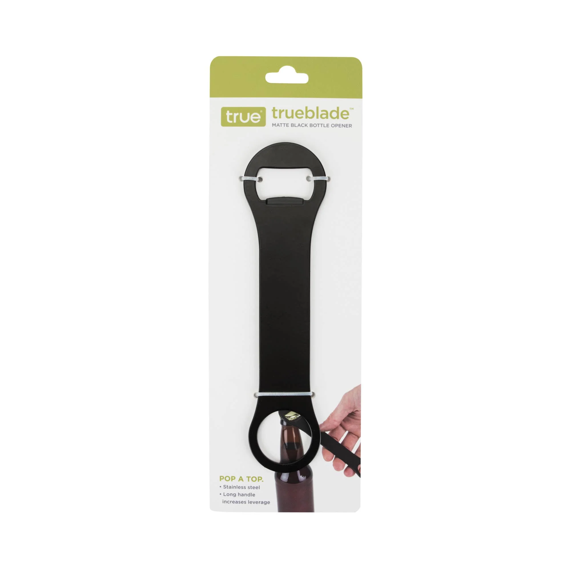 TrueBlade Stainless Steel Bottle Opener Silver or Black - Image 6