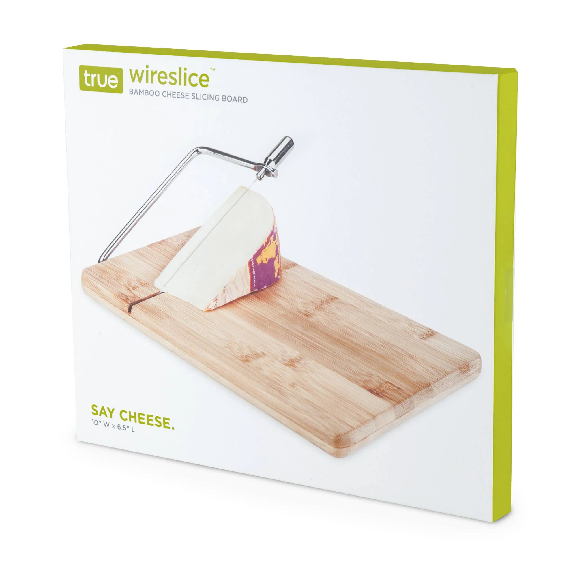 Wireslice 10 inch Bamboo Cheese Board with Built in Slicer - Image 2